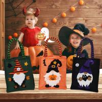 Linen Halloween Handbag, Halloween Design, more colors for choice, 190x155mm, Sold By PC