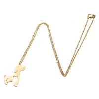 Stainless Steel Jewelry Necklace 304 Stainless Steel Dog Vacuum Ion Plating fashion jewelry & for woman Length 45 cm Sold By PC