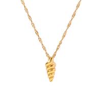 Edelstahl Schmuck Halskette, 304 Edelstahl, mit Verlängerungskettchen von 5cm, Modeschmuck & für Frau, goldfarben, 18x8mm, Länge:41 cm, verkauft von PC