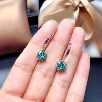 Rhinestone Earring Brass fashion jewelry & for woman & with rhinestone 8mm Sold By Pair