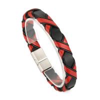 PU Leather Cord Bracelets with Cotton Cord plated fashion jewelry & for man Sold By PC