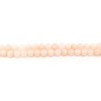 gefärbter Marmor Perle, rund, poliert, DIY, helles Rosa, 10mm, ca. 38PCs/Strang, verkauft von Strang