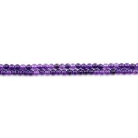 gefärbter Marmor Perle, rund, poliert, DIY, violett, 4mm, ca. 90PCs/Strang, verkauft von Strang