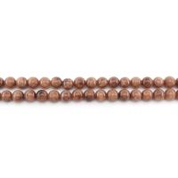 marmo tinto perla, Cerchio, lucido, DIY, color caffè, 10mm, Appross. 38PC/filo, Venduto da filo