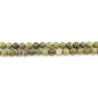 Färgat Marmor Bead, Rund, polerad, DIY, olivgrön, 10mm, Ca 38PC/Strand, Säljs av Strand