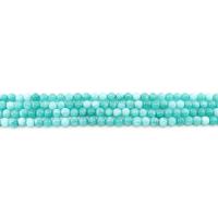 marmo tinto perla, Cerchio, lucido, DIY, blu, 6mm, Appross. 62PC/filo, Venduto da filo