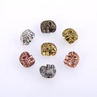 Zink legering smykker perler, Zinc Alloy, Elephant, forgyldt, Vintage & du kan DIY, flere farver til valg, nikkel, bly & cadmium fri, 12x10x8mm, Solgt af PC