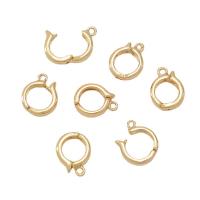 Brass Bail Beads, real gold plated, DIY, golden, nickel, lead & cadmium free, 11x15mm, Sold By PC