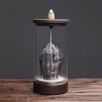 Backflow Incense Burner Porcelain with Acrylic handmade for home and office & durable & with LED light Sold By PC