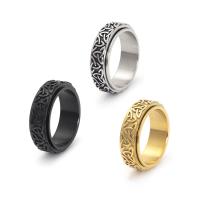 Titanium Steel Finger Ring Vacuum Ion Plating fashion jewelry & for man 8mm Sold By PC