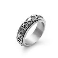 Partículas de acero anillo, Tallado, Joyería & diverso tamaño para la opción & para hombre, color original, 7.50mm, Vendido por UD
