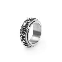 Titanium Steel Finger Ring, polished, fashion jewelry & different size for choice & for man, 8mm, Sold By PC