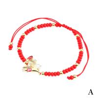 Bracelet de perles de verre, laiton, avec Seedbead, fait à la main, Réglable & pavé de micro zircon & pour femme, plus de couleurs à choisir, 220mm, Vendu par PC
