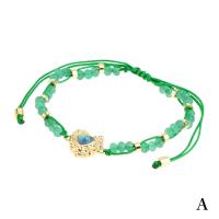Bracelets de cristal, laiton, avec cristal, fait à la main, Réglable & pour femme, plus de couleurs à choisir, 220mm, Vendu par PC