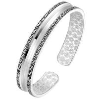 Cupronickel Cuff Bangle, silver color plated, Adjustable & Unisex, silver color, Sold By PC