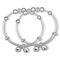 Cupronickel Bangle, silver color plated, Adjustable & for children, silver color, Sold By PC