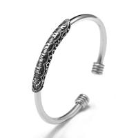 Cupronickel Cuff Bangle real silver plated Adjustable & for woman original color Sold By PC