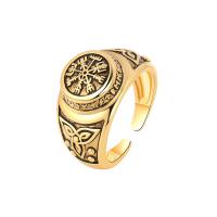 Brass δάχτυλο του δακτυλίου, Ορείχαλκος, επιχρυσωμένο, Ρυθμιζόμενο & για άνδρες και γυναίκες, περισσότερα χρώματα για την επιλογή, 2PCs/τσάντα, Sold Με τσάντα