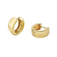 Brass Huggie Hoop Earring, plated, fashion jewelry & for woman, more colors for choice, 15x5.70mm, 2Pairs/Bag, Sold By Bag