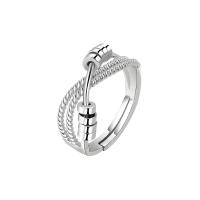 Brass Finger Ring, platinum plated, Adjustable & cross & for woman, original color, 2PCs/Bag, Sold By Bag