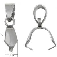 Stainless Steel Pinch Bail 304 Stainless Steel original color 0.8mm Approx 3.8mm Sold By Lot