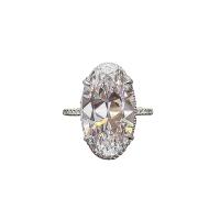Cubic Zirconia Micro Pave Brass Ring, Oval, platinum plated, different size for choice & micro pave cubic zirconia & for woman, nickel, lead & cadmium free, 10x20mm, US Ring Size:6-10, Sold By PC