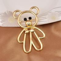 Zinc Alloy Brooches Bear gold color plated Unisex nickel lead & cadmium free Sold By PC