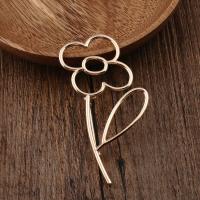Zinc Alloy Brooches Flower gold color plated for woman & hollow nickel lead & cadmium free Sold By PC