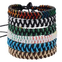 Fashion Create Wax Cord Bracelets, Waxed Cotton Cord, 6 pieces & fashion jewelry & Unisex, 8mm, Length:Approx 11.02 Inch, Sold By Set