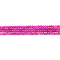 gefärbter Marmor Perle, rund, poliert, DIY & facettierte, rosakarmin, 4mm, ca. 90PCs/Strang, verkauft von Strang