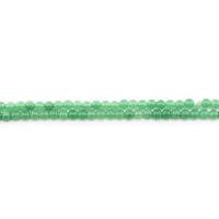 gefärbter Marmor Perle, rund, poliert, DIY, grün, 4mm, ca. 90PCs/Strang, verkauft von Strang