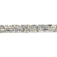 Gefärbter Granit Perle, rund, poliert, DIY & facettierte, weiß, 4mm, ca. 90PCs/Strang, verkauft von Strang