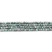 Gefärbter Granit Perle, rund, poliert, DIY, blau, 6mm, ca. 62PCs/Strang, verkauft von Strang