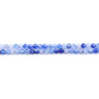 Regenbogen Jade Perle, rund, poliert, DIY, blau, 6mm, ca. 62PCs/Strang, verkauft von Strang