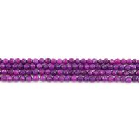 Färgat Marmor Bead, Rund, polerad, DIY & fasetterad, purpur, 4mm, Ca 90PC/Strand, Säljs av Strand