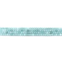 gefärbter Marmor Perle, rund, poliert, DIY & facettierte, seeblau, 4mm, ca. 90PCs/Strang, verkauft von Strang