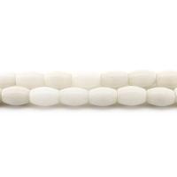 Natural Chalcedony Bead, barrel, polished, DIY, white, 8x12mm, Approx 31PCs/Strand, Sold By Strand