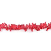 Natural Plating Quartz Beads Clear Quartz irregular plated DIY red Sold Per Approx 38 cm Strand