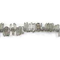 Natural Plating Quartz Beads, Clear Quartz, irregular, plated, DIY & different size for choice, grey, Sold Per Approx 38 cm Strand