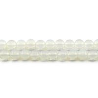 Opal Perlen, rund, poliert, DIY & verschiedene Größen vorhanden, weiß, verkauft per ca. 38 cm Strang