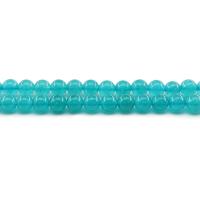 Amazonit Perlen, rund, poliert, DIY & verschiedene Größen vorhanden, blau, verkauft per ca. 38 cm Strang