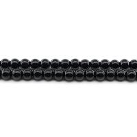 Runde Crystal Beads, Krystal, poleret, du kan DIY & forskellig størrelse for valg, Jet, Solgt Per Ca. 38 cm Strand