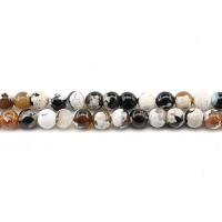 Feuerachat Perle, rund, poliert, DIY & verschiedene Größen vorhanden, gemischte Farben, verkauft per ca. 38 cm Strang