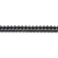Muschelkern Perle, rund, poliert, DIY & verschiedene Größen vorhanden, schwarz, verkauft per ca. 38 cm Strang