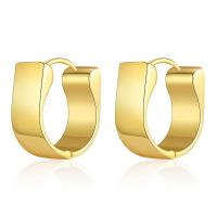 Messing Huggie Hoop Earring, 18K verguld, mode sieraden & voor vrouw, gouden, nikkel, lood en cadmium vrij, 7x17mm, Verkocht door pair