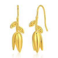 Brass Drop Earring 18K gold plated fashion jewelry & for woman golden nickel lead & cadmium free 27mm Sold By Pair