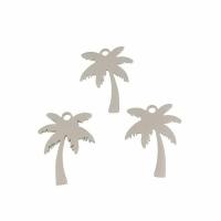 Titanium Steel Pendants, Palm Tree, polished, fashion jewelry & for woman, more colors for choice, 14x18mm, Sold By PC