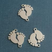 Stainless Steel Connector Titanium Steel Footprint polished fashion jewelry & Unisex Sold By PC