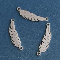 Stainless Steel Connector Titanium Steel Feather polished DIY & Unisex Sold By PC