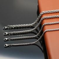 Stainless Steel Chain halskæde, poleret, du kan DIY & Unisex & reb kæde, Solgt af PC